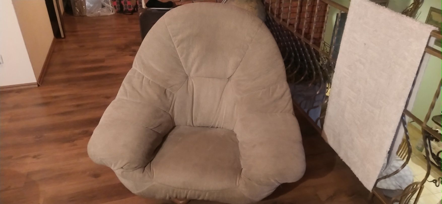 Zestaw wypoczynkowy dąb komplet fotele kanapa z funkcją spania sofa