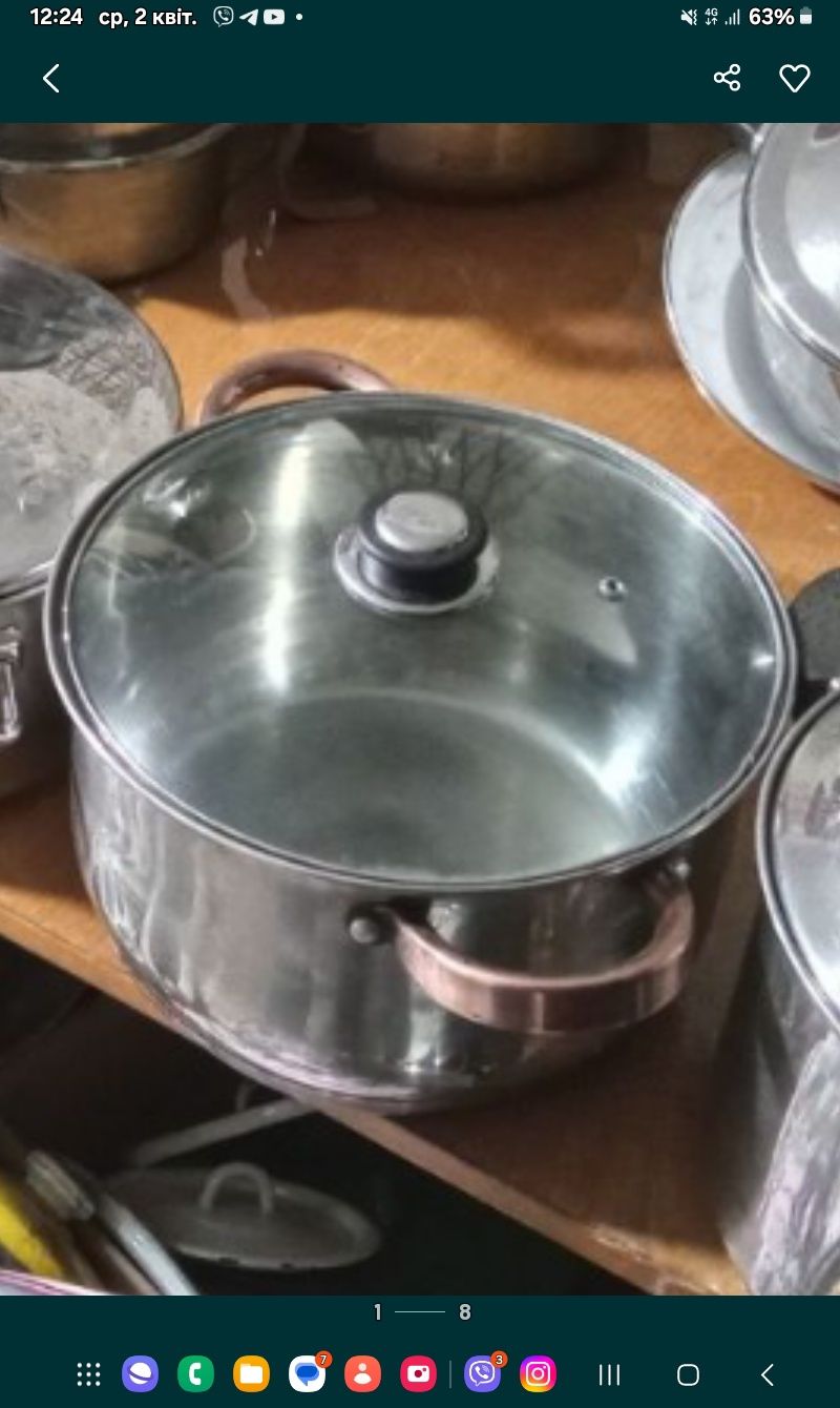 Миска. Підставка. Кастрюля. Друшляк. Сковорідка. Сотейник.