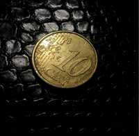 Conjuntos 2 moedas : 10 cêntimos Itália 2002 + 50 cêntimos Itália 2016