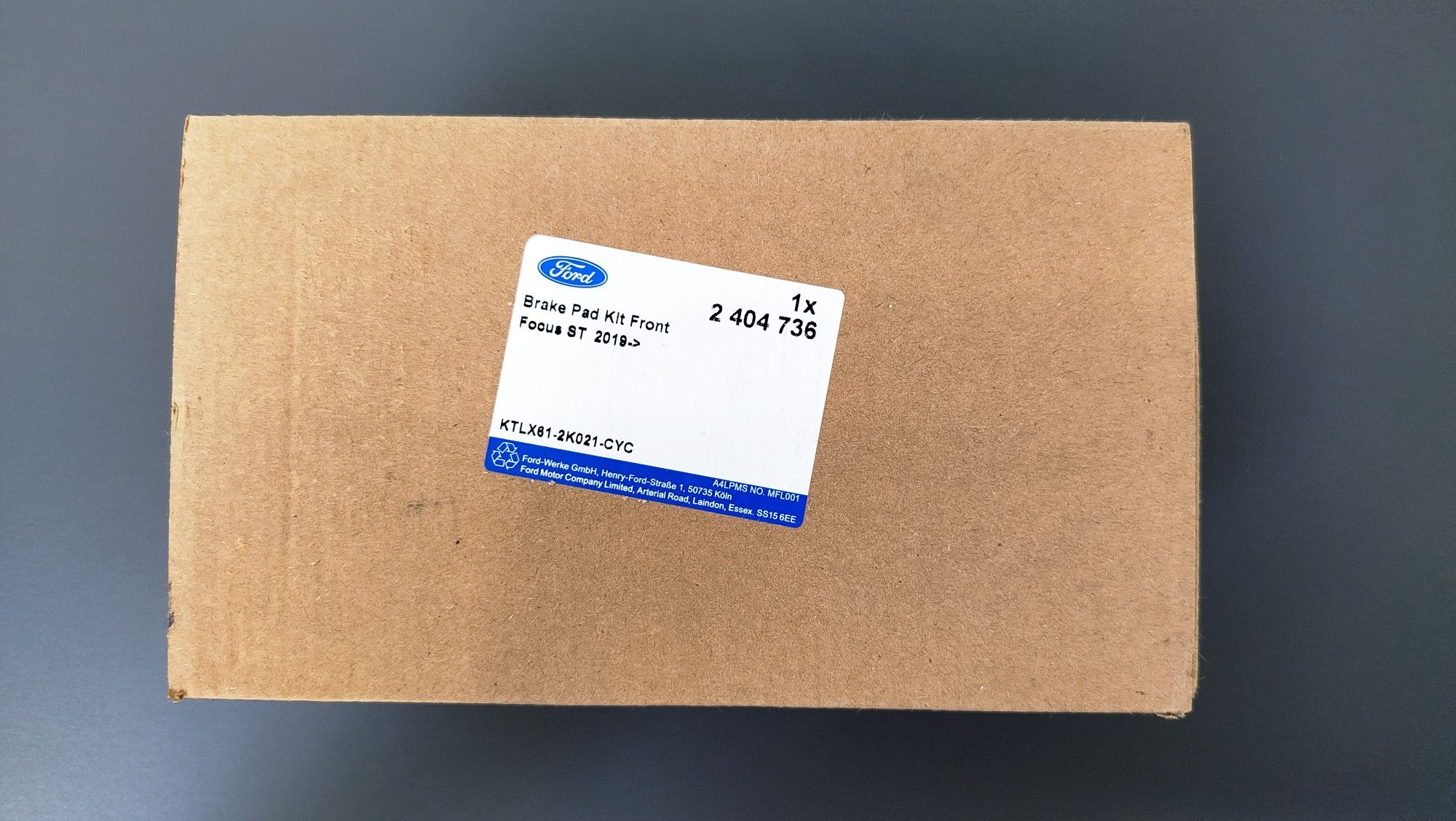 Oryginalne przednie klocki hamulcowe Ford Focus ST MK4