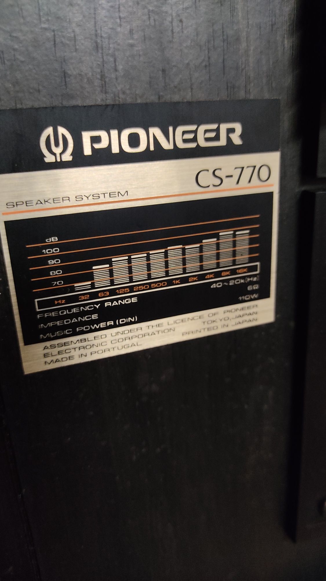Par de colunas Hifi Pioneer CS-770 110w anos 80