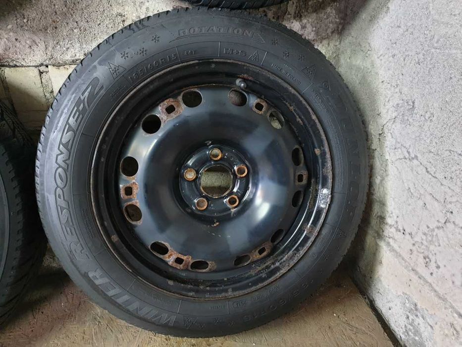 Felgi stalowe VW Skoda Seat R15 5x100 opony zimowe 185/60R15 5,5mm