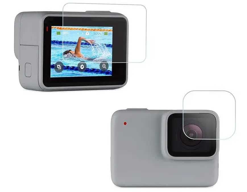 Комплект защитное стекло на экран и объектив