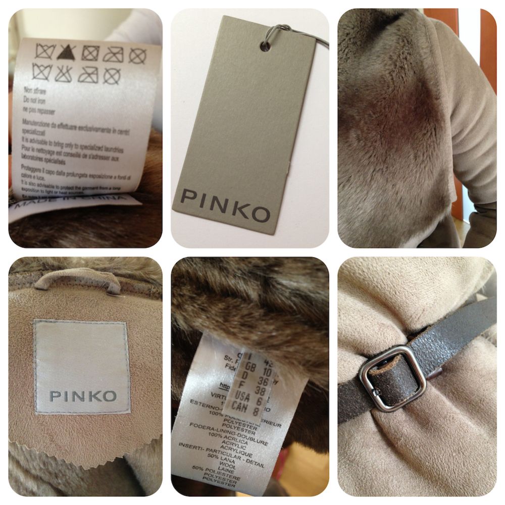 Pinko beż futerko waterfall piekne i cieple  ! Jesien zima L /40 38