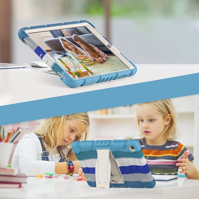 Etui do Samsung Tab A7 Lite 8.7” Pancerne z Podstawką Niebieskie