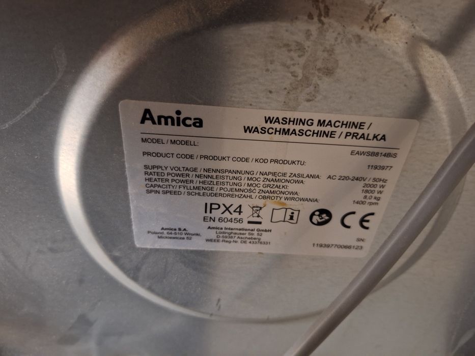 Pralka amica EAWSB814BiS