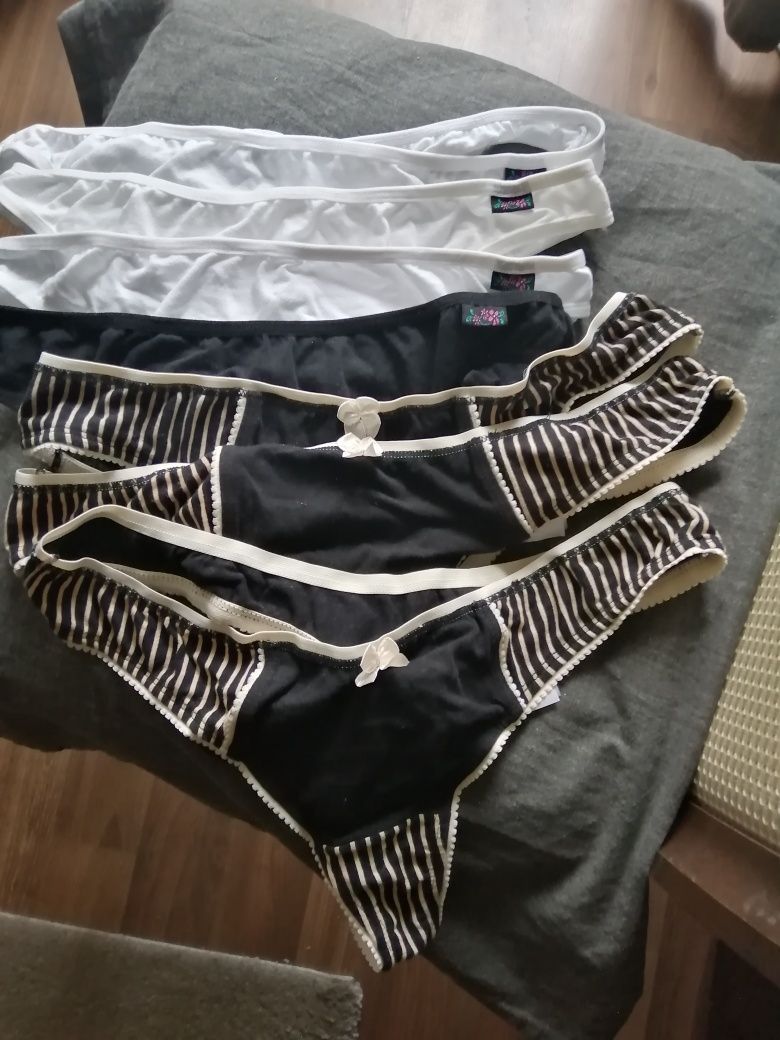 Stringi damskie, 44-46, bonprix, 7 par,pasują na 42-44. Rozmiar zanizo