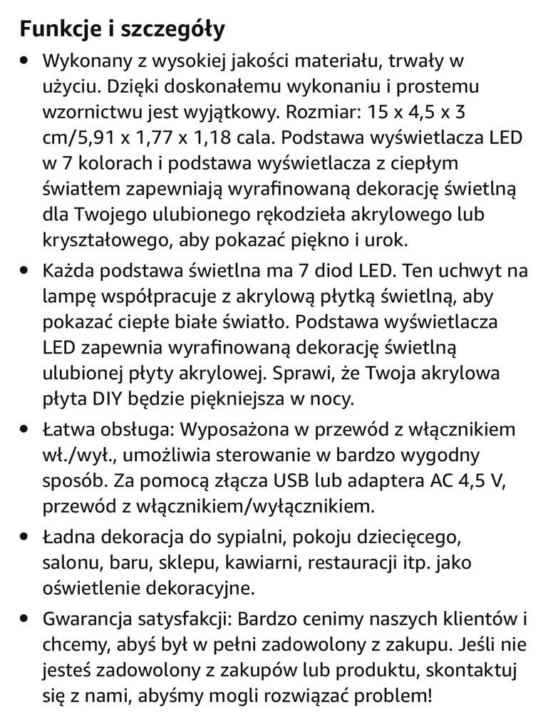 CDIYTOOL Podstawa wyświetlacza z oświetleniem LED Drewniane