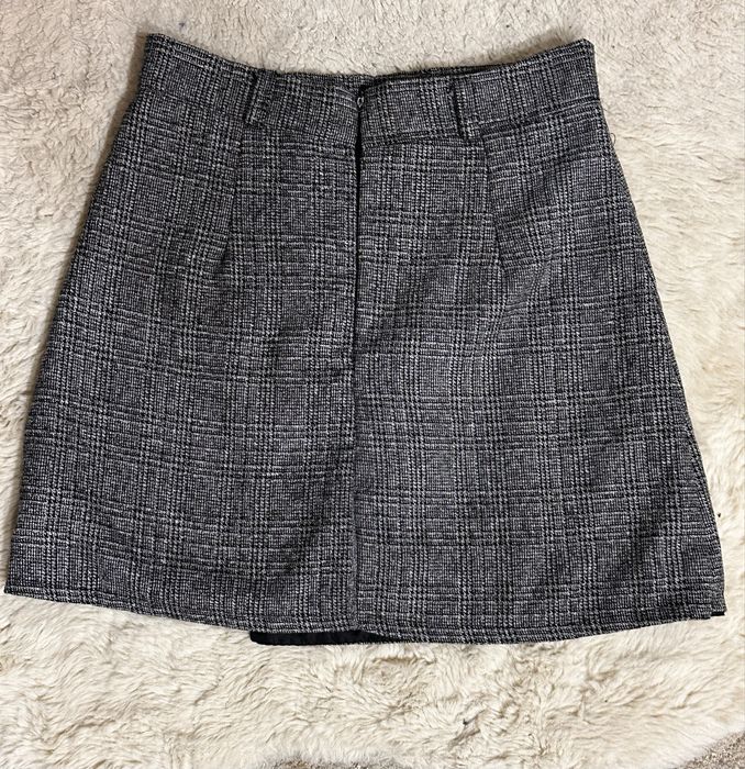 Міні юбка сіра з підкладкою