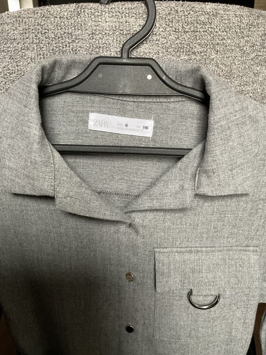 Sukienka Zara 116 szara elegancka dla dziewczynki