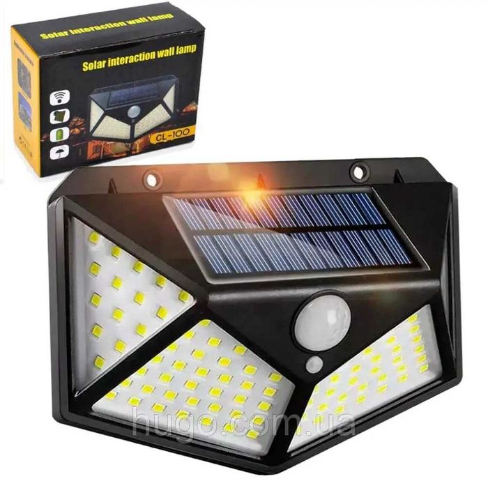 Уличный фонарь на солнечной батарее светильник с датчиком движения