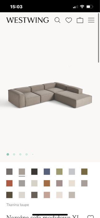 Narożna sofa modułowa XL Lennon