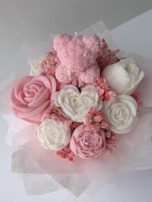 Букети з соєвих свічок