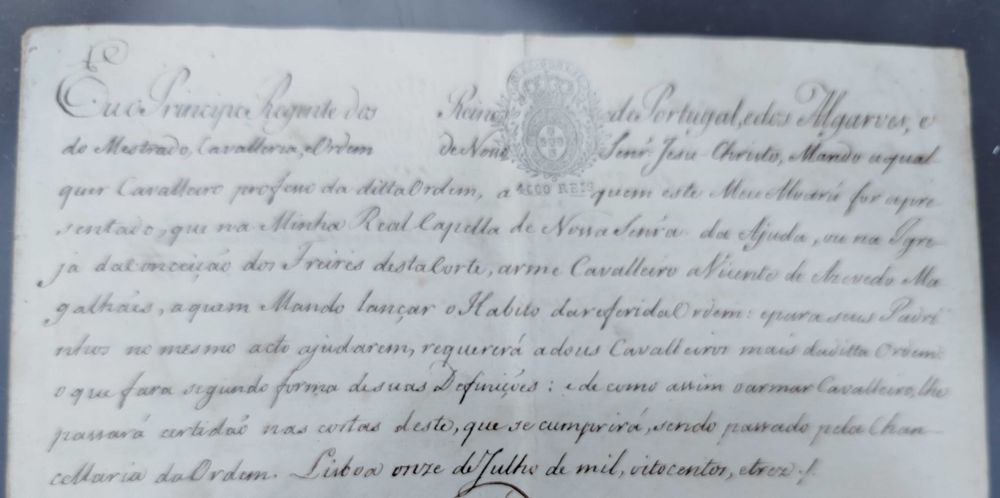 Carta Regia Dom João.