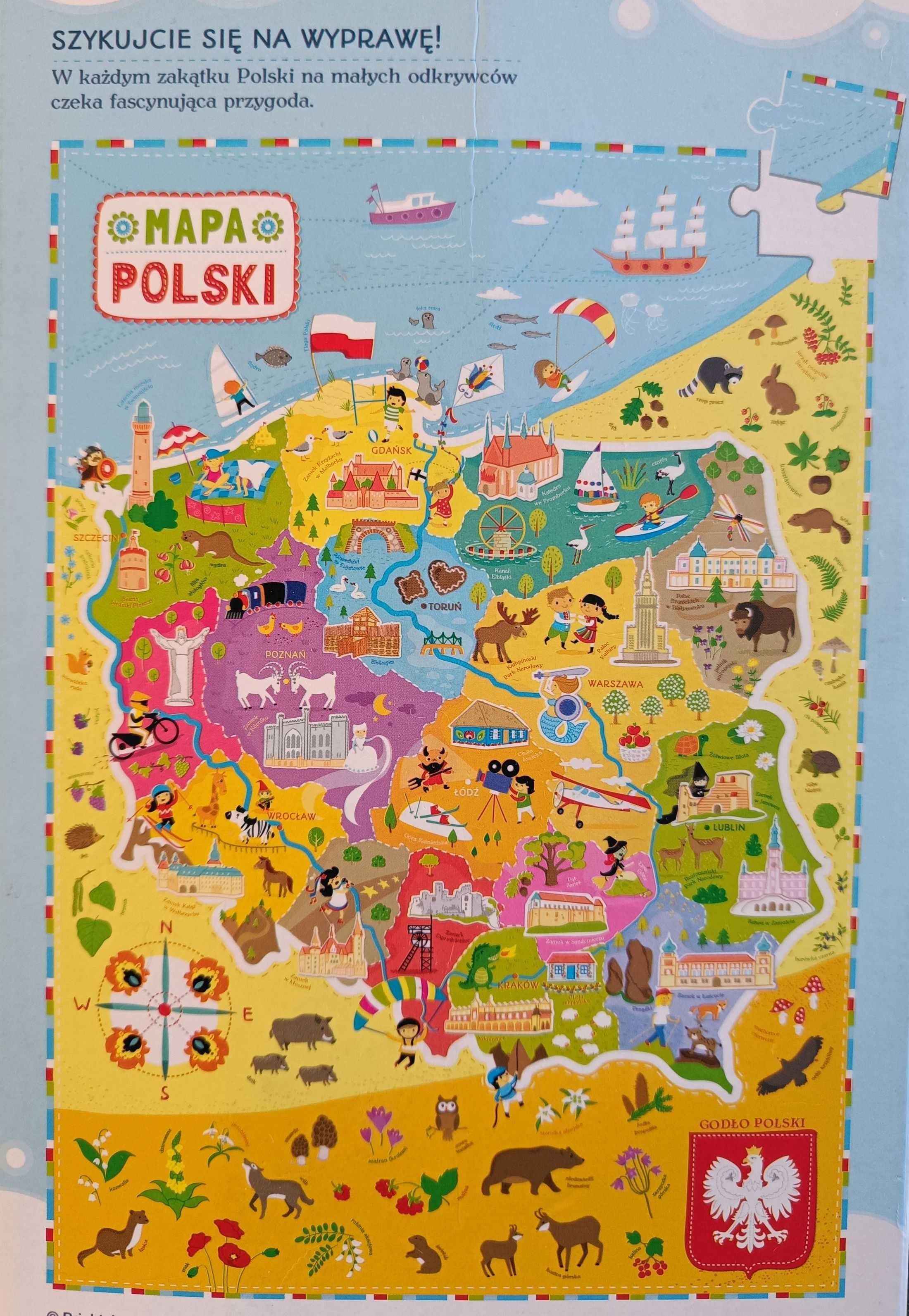 CzuCzu puzzle Mapa Polski - 84 elementy
