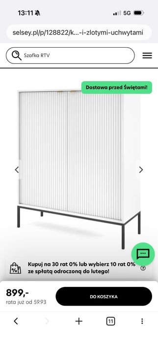 Komoda biala z lamelami, stan idealny.