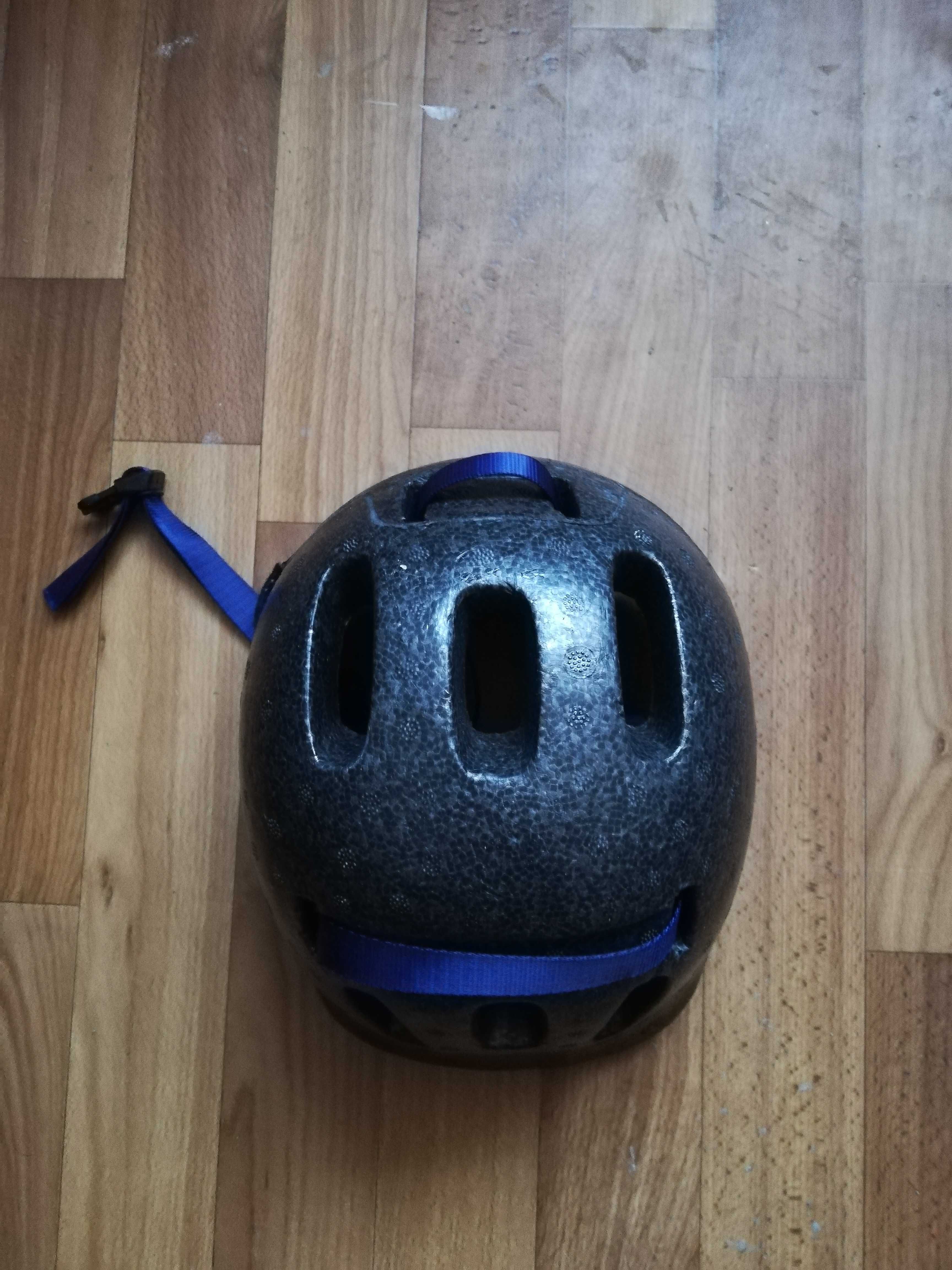 kask dziecięcy granatowy pasek roz. 48-52cm