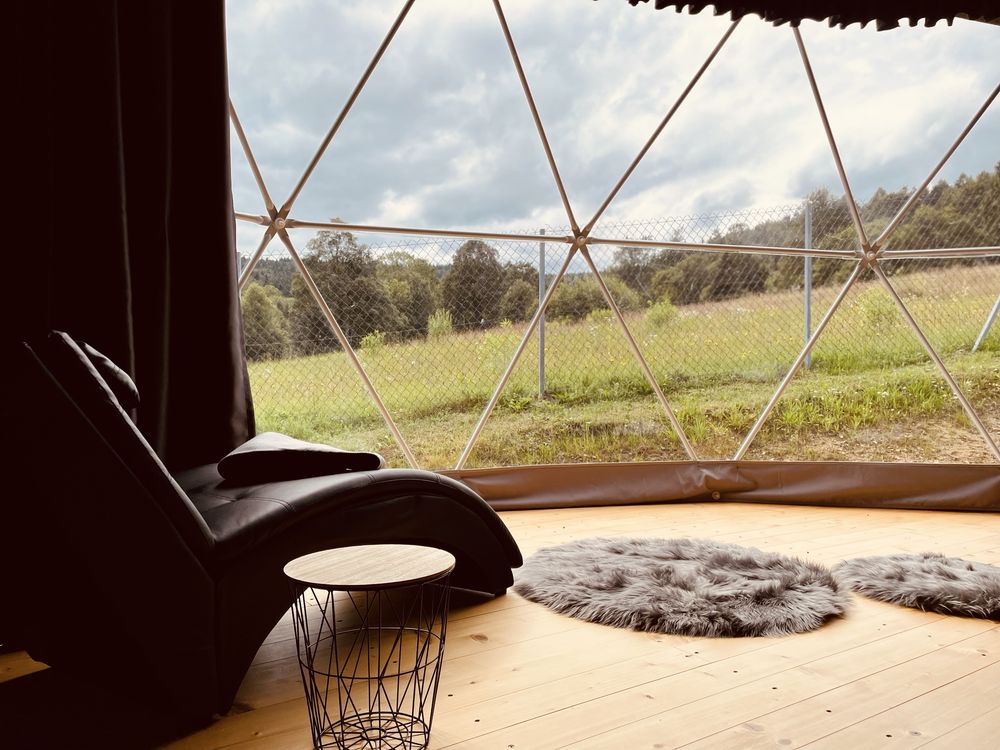 Namiot sferyczny, 7m, wersja ZIMOWA, kopułowy, wersja Kanady Glamping