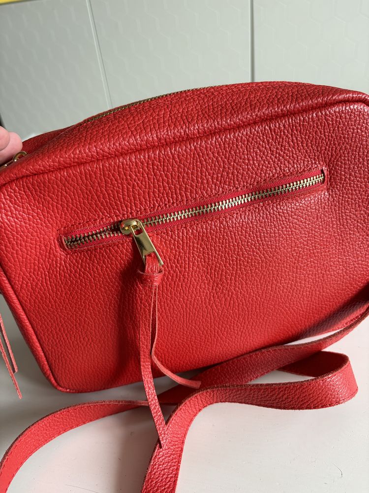 Zuzia Górska POCKET MIDI FLIRT + red folk nubuck