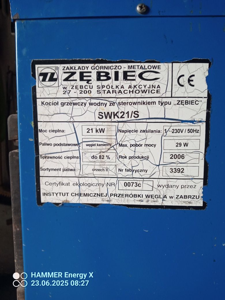 Kocioł co zębiec 21 kw