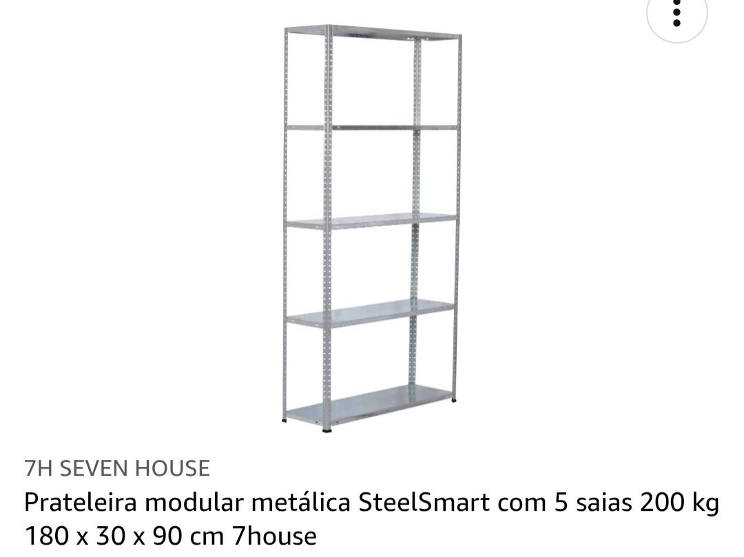 2 estantes metálicas