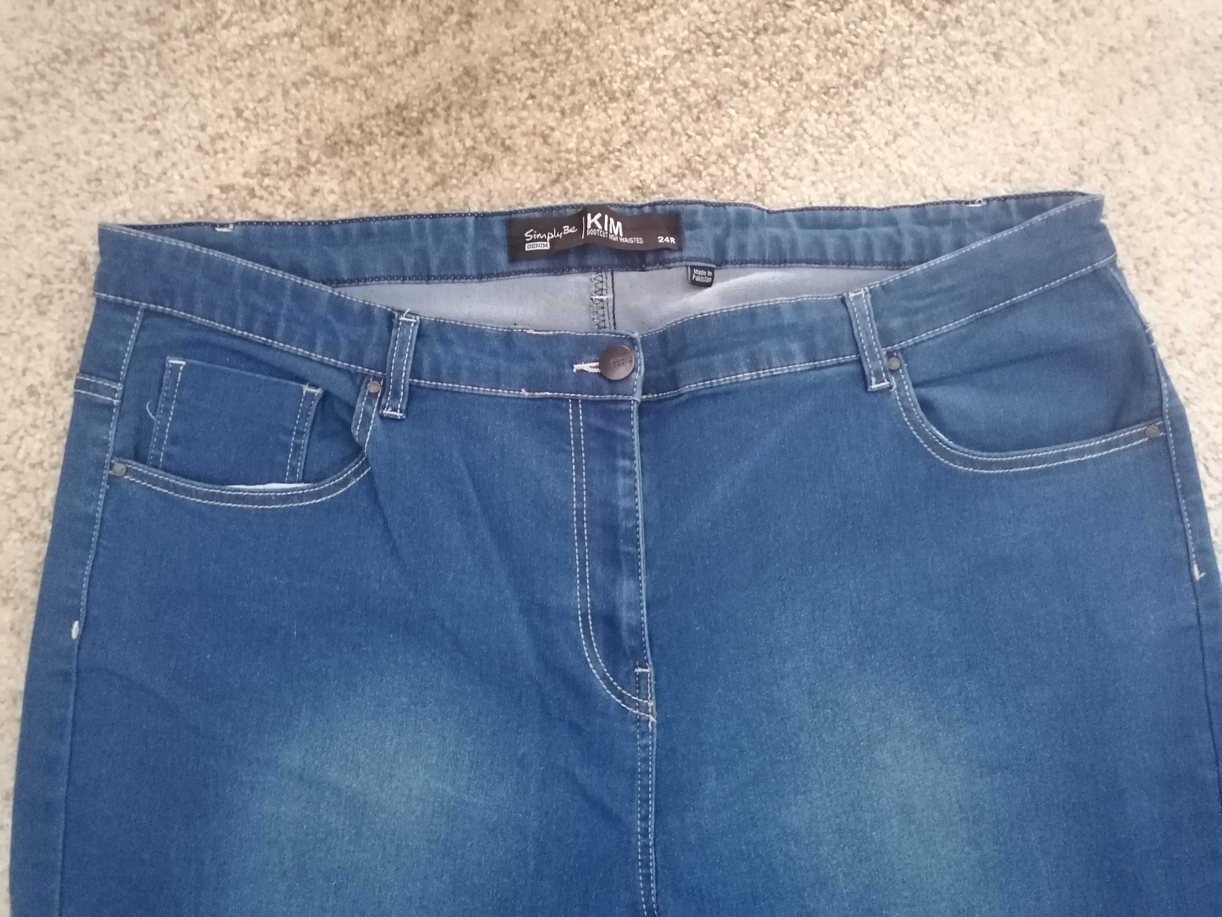 Spodnie damskie - jeans - niebieski kolor rozmiar 52/54