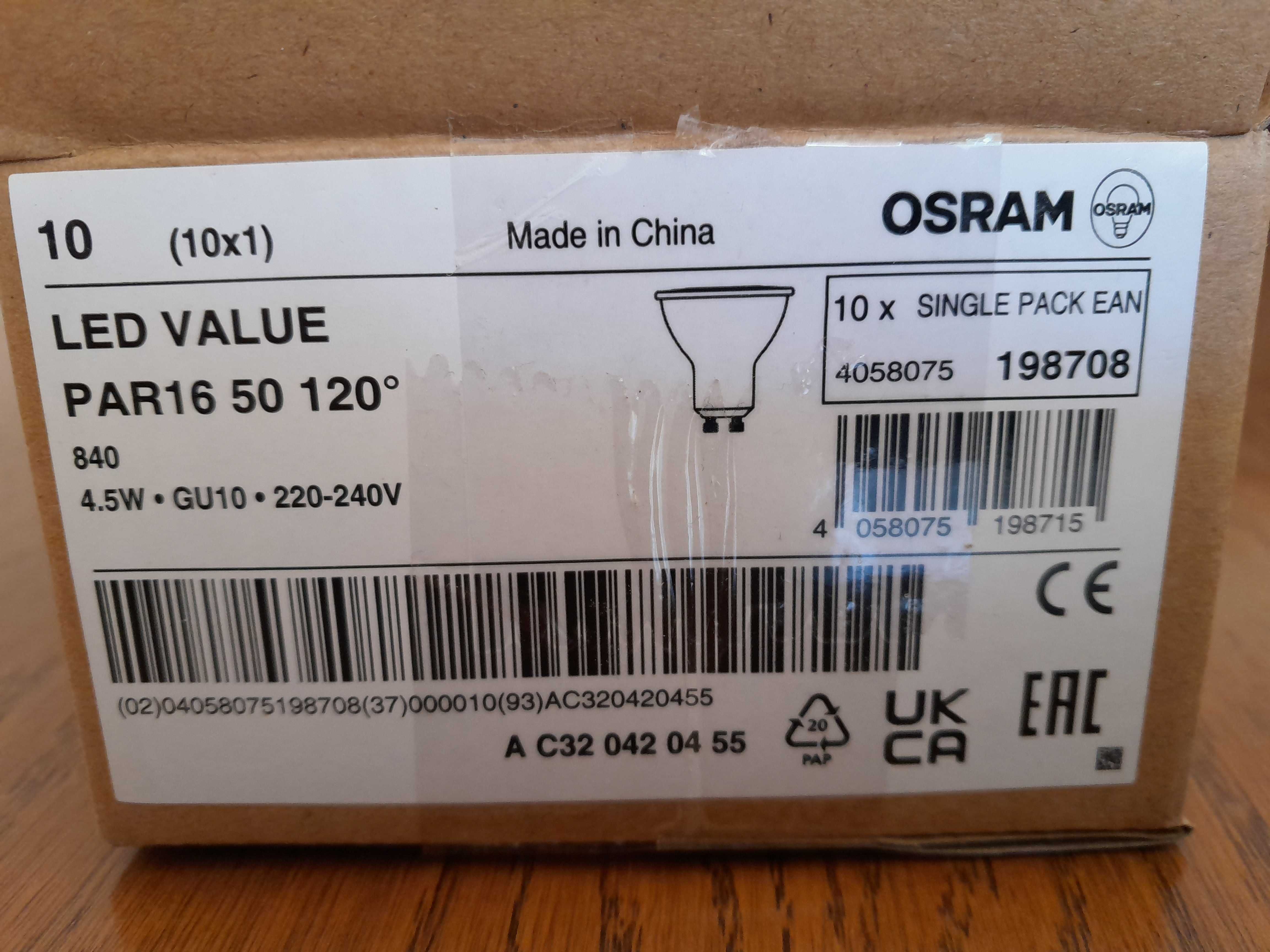 Żarówka LED 4,5 W 230 V, biała zimna, GU10, OSRAM