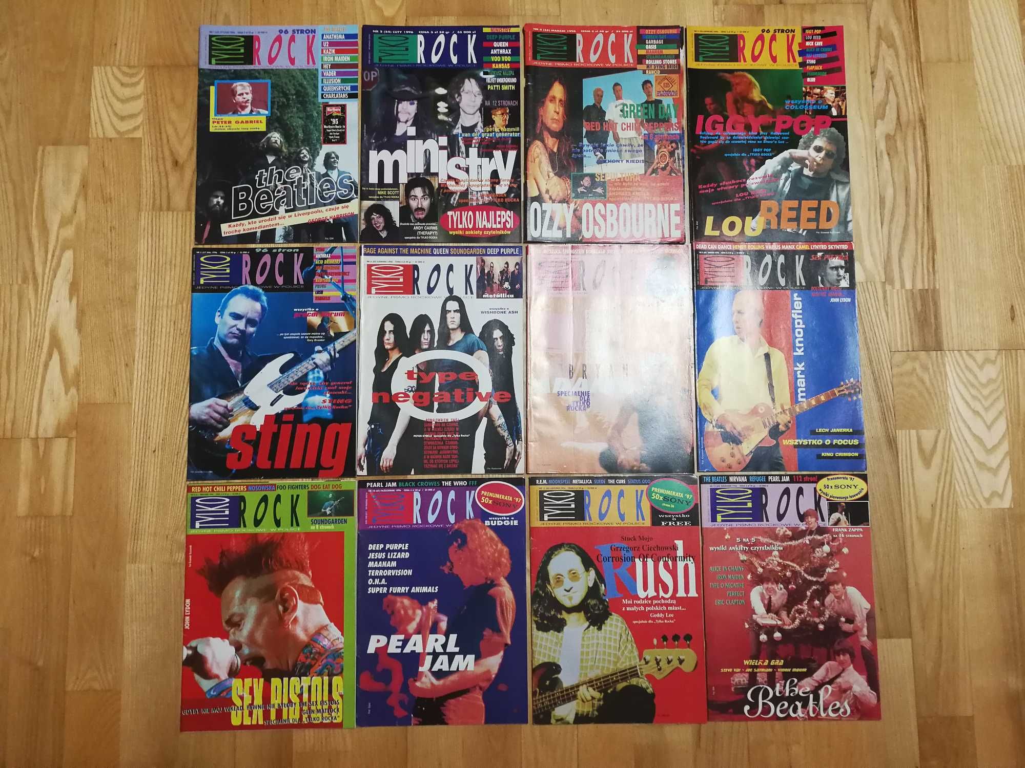 czasopismo Tylko Rock 1996 komplet (1-12)