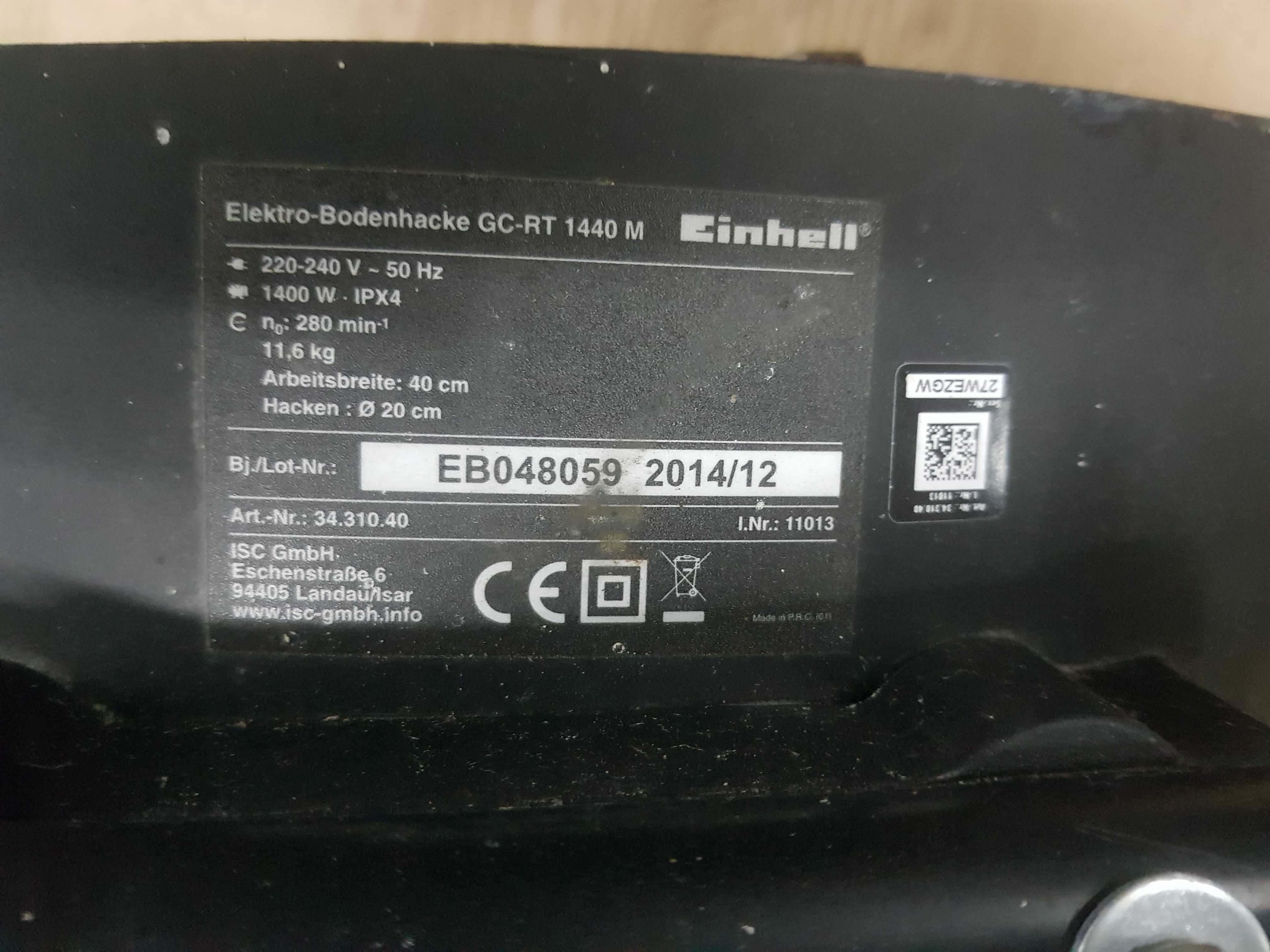 EINHELL GC-RT 1440 M Glebogryzarka szer 24cm x gł 22cm 1500W
