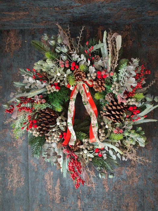 Wianek świąteczny - Leśny Szron