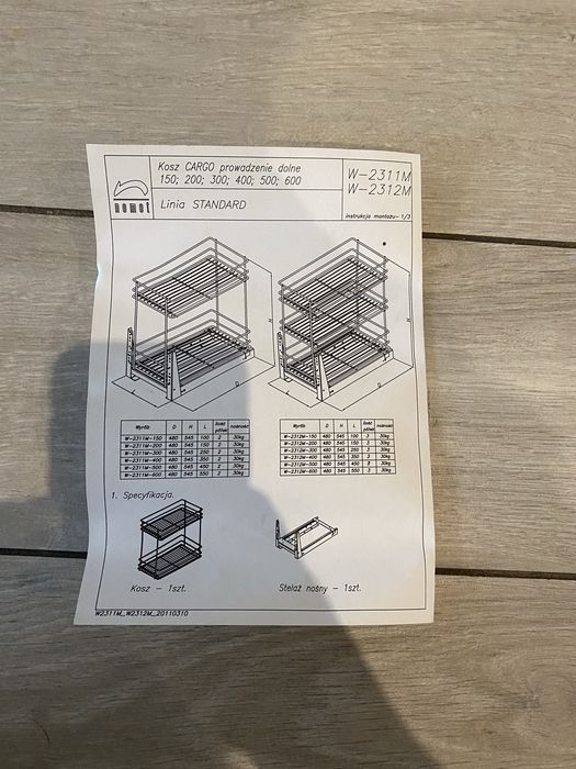 Kosz CARGO 150 mm