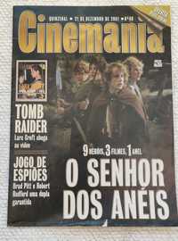 Revista Cinemania nº 40 - 2001 Lançamento Senhor dos Anéis