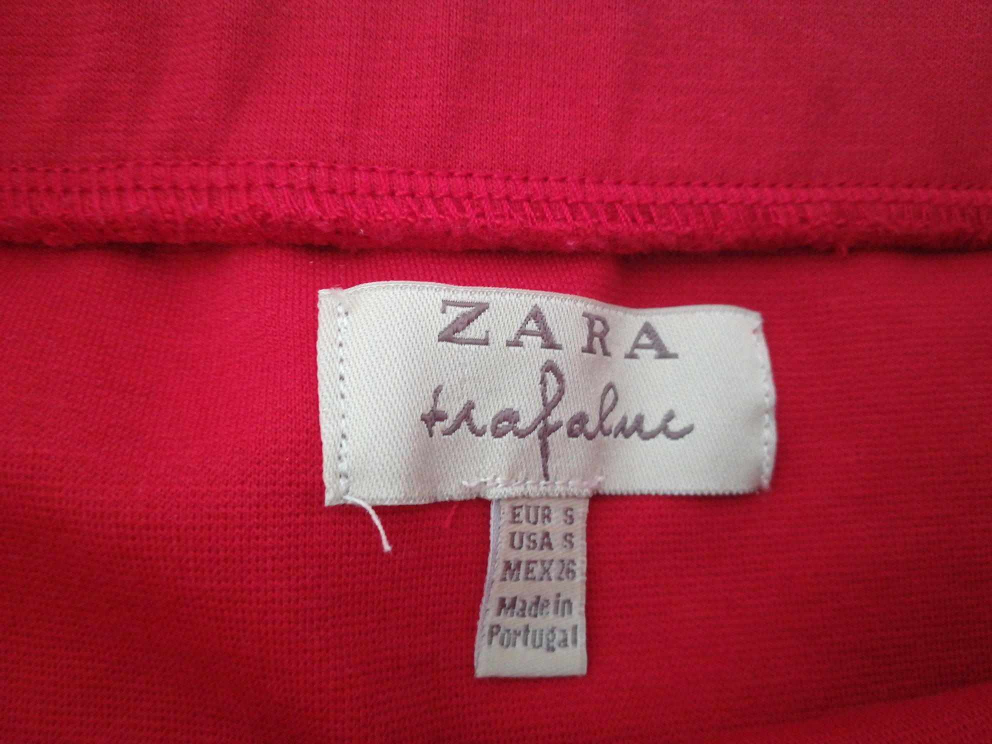 Bordowa spódnica zara mini