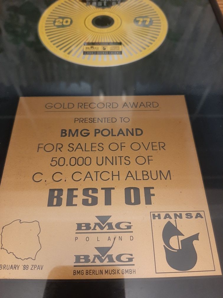 C.C. Catch Złota Płyta Best Of BMG 1999r Unikat Bohlen Hansa