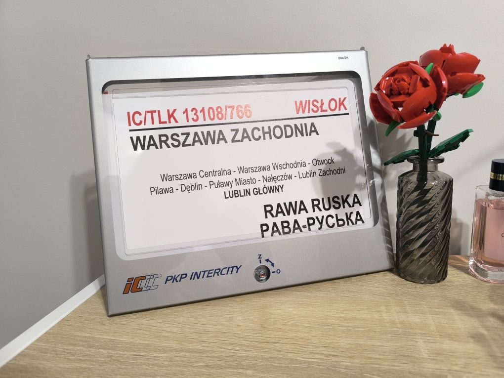 Tablica relacyjna kolekcjonerska IC TLK Wisłok