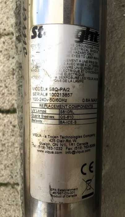 Lampa UV ze sterownikiem do uzdatniania wody
