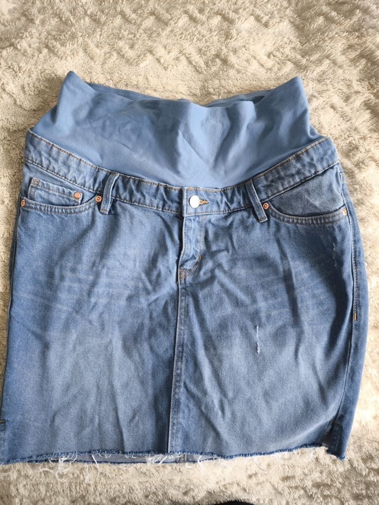 Spódniczka jeansowa ciążowa H&M