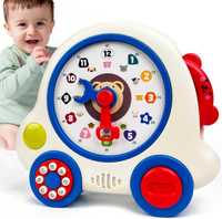 Zegar edukacyjny Montessori, interaktywna muzyczna Niemiecki A1