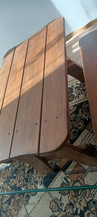 Meble ogrodowe drewniane nowe ława stół zestaw taras igród