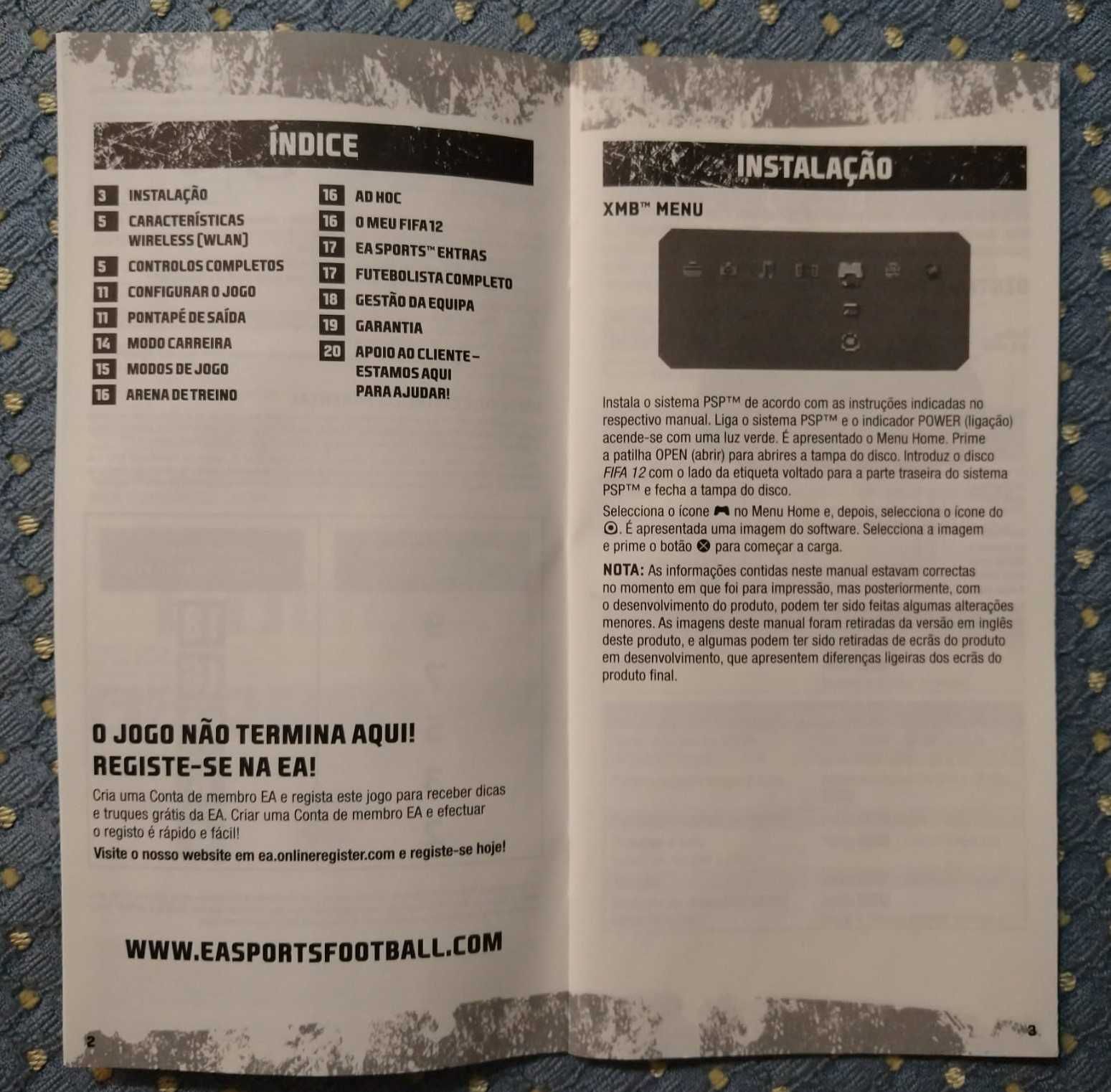 Caixa e Manual do Videojogo FIFA 12 da PSP (sem o jogo) - Ótimo Estado