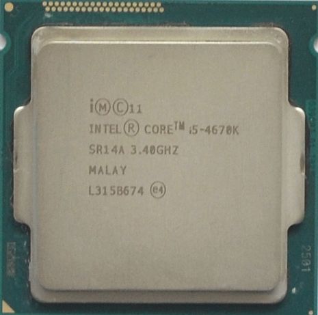 Процессор I5 4670K 3.4GHz 6Mb Intel Core 1150 SR14A | Гарантия 1 Год