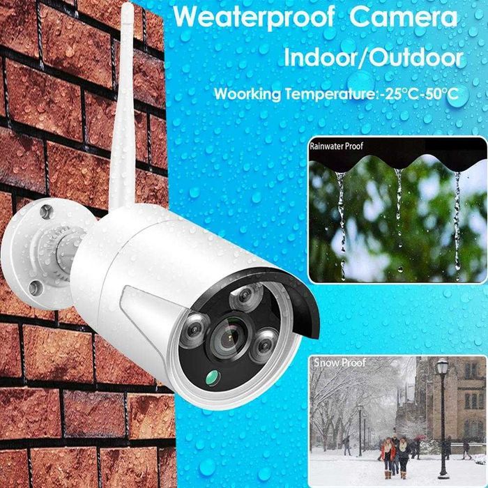 Kit Vídeo Vigilância 8 Câmaras WiFi 1080P • Som • Visão Noturna • APP