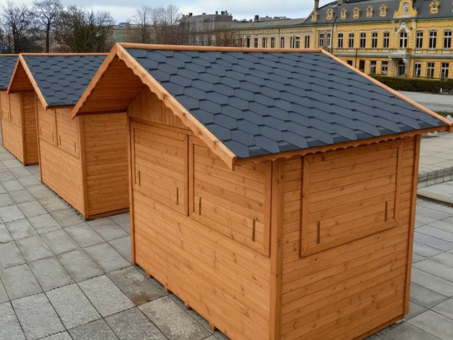 DOMEK HANDLOWY 3 Drewniany Pawilon Wystawowy Jarmark PRODUCENT C1