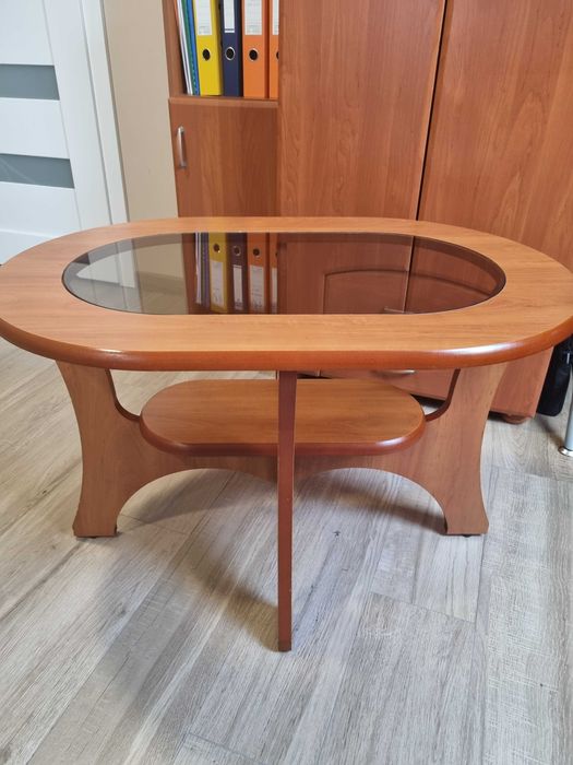 ława, stolik z szybą