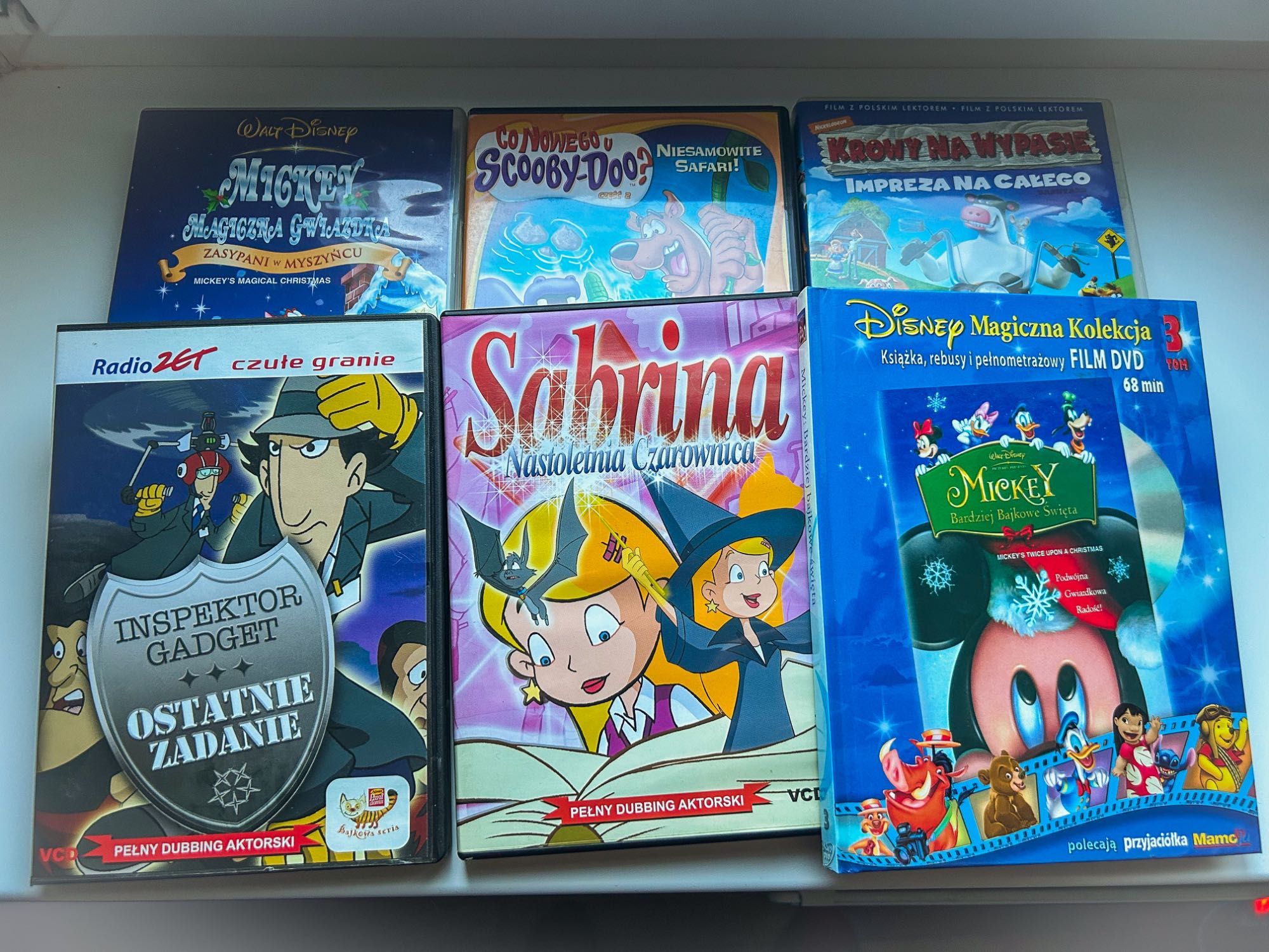 Bajki animowane DVD mix (6 sztuk)