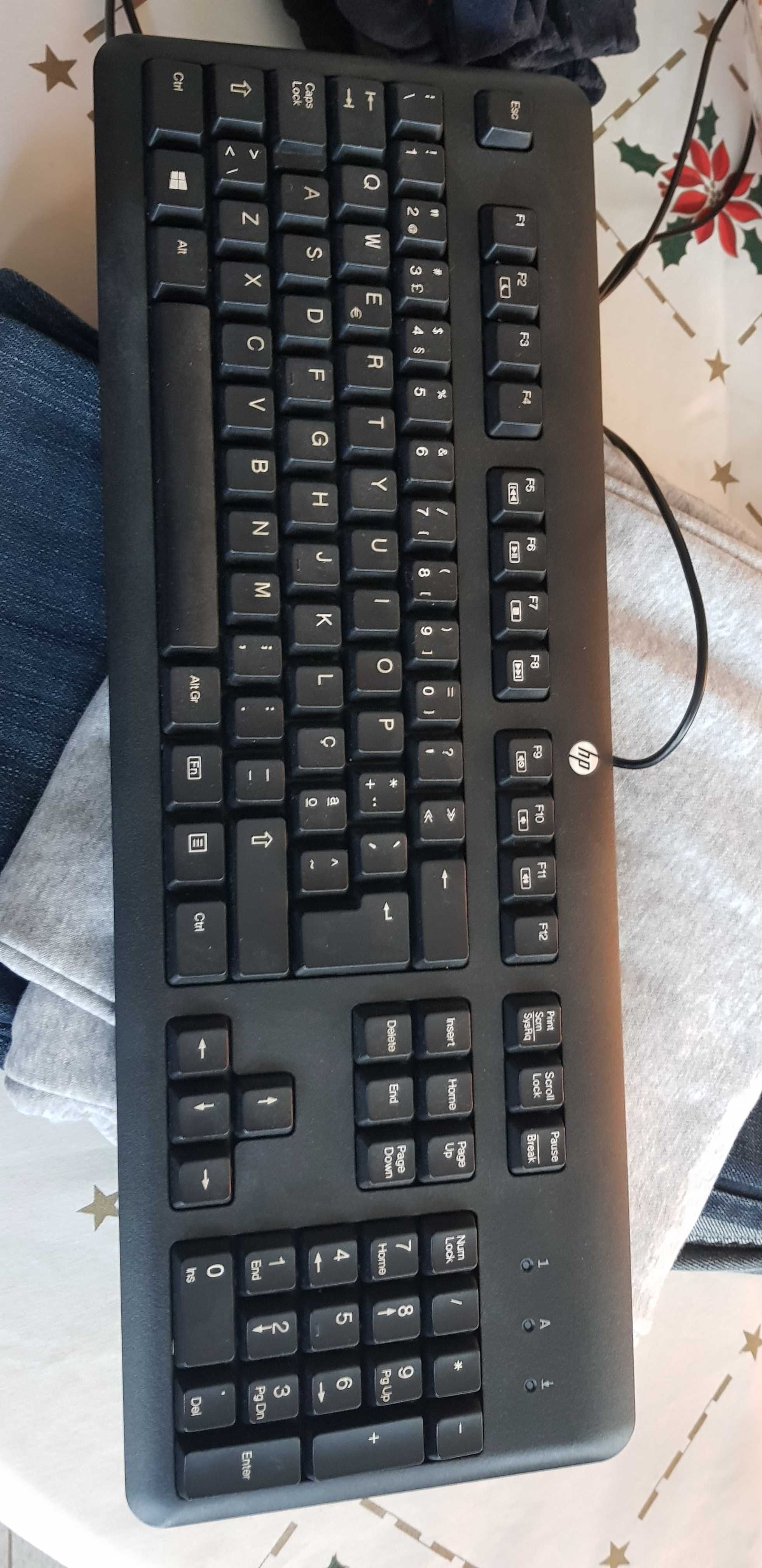 Teclado HP USB preto novo