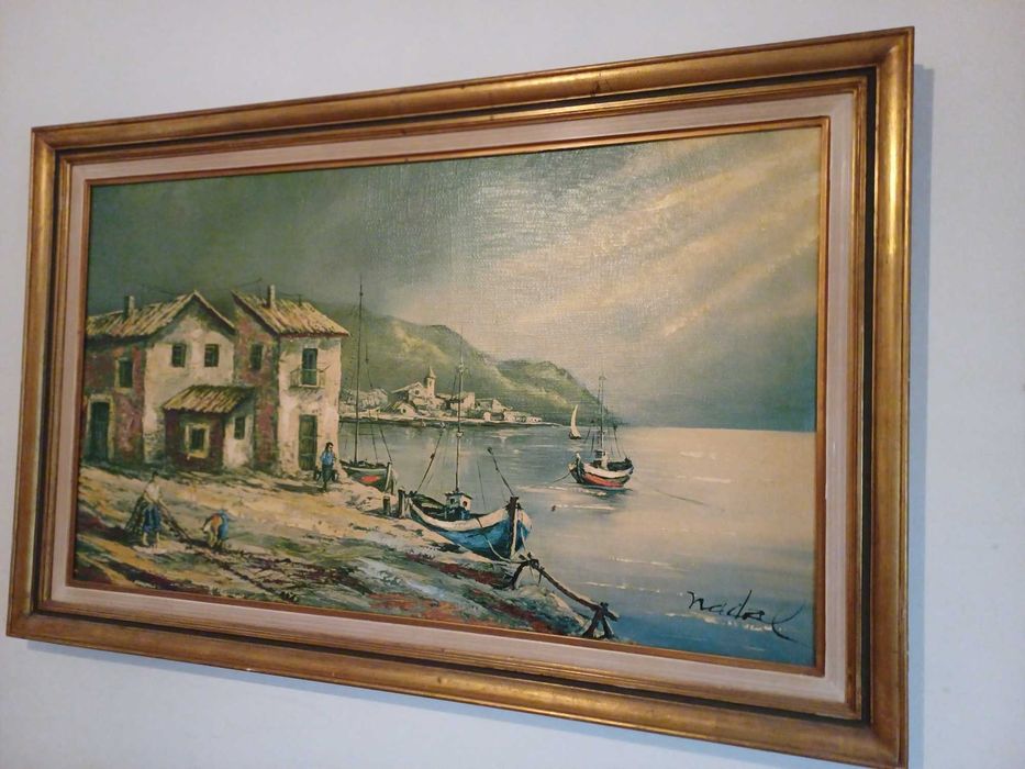 Quadro antigo com moldura muito trabalhada
