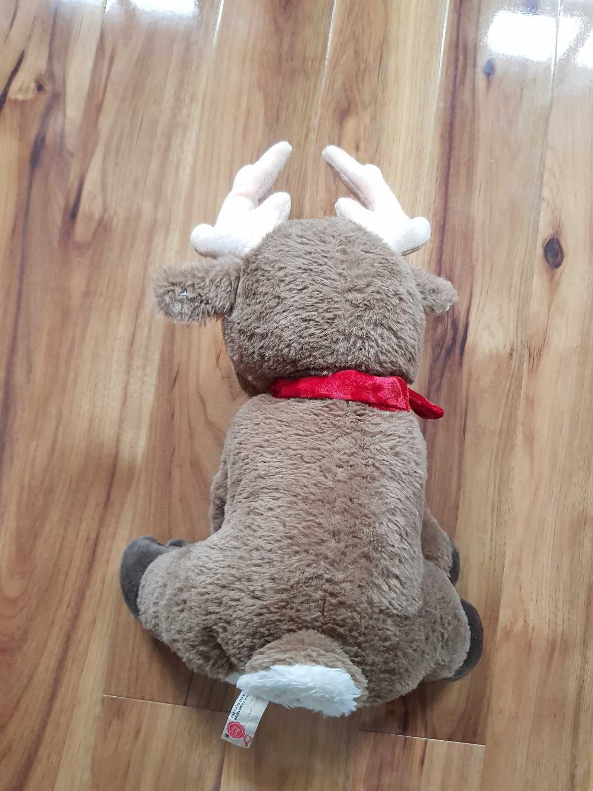 renifer Rudolf Czerwononosy z czerwonym szalikiem Keel Toys  maskotka