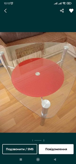 Продам стіл скляний
