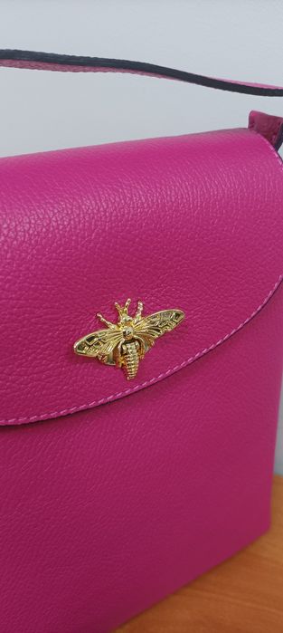 Torebka skórzana pszczółka